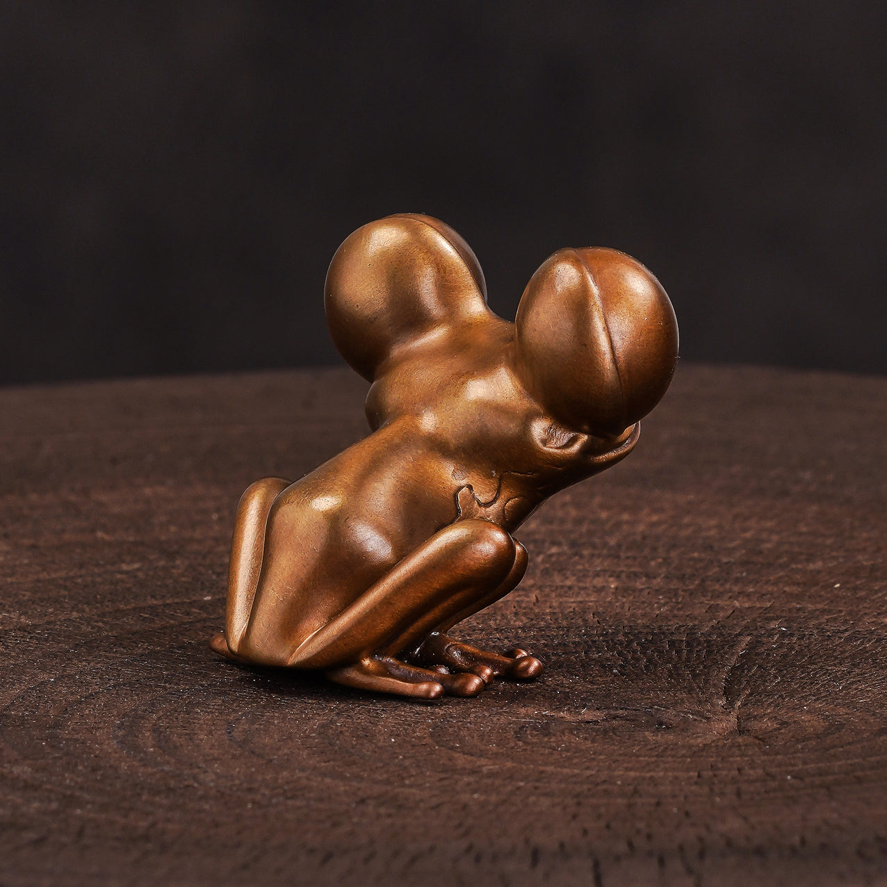 Red-eyed Tree Frog Bronze Figurine