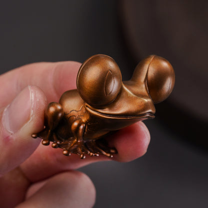 Red-eyed Tree Frog Bronze Figurine