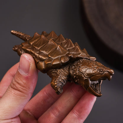 Alligator Turtle Bronze Statue
