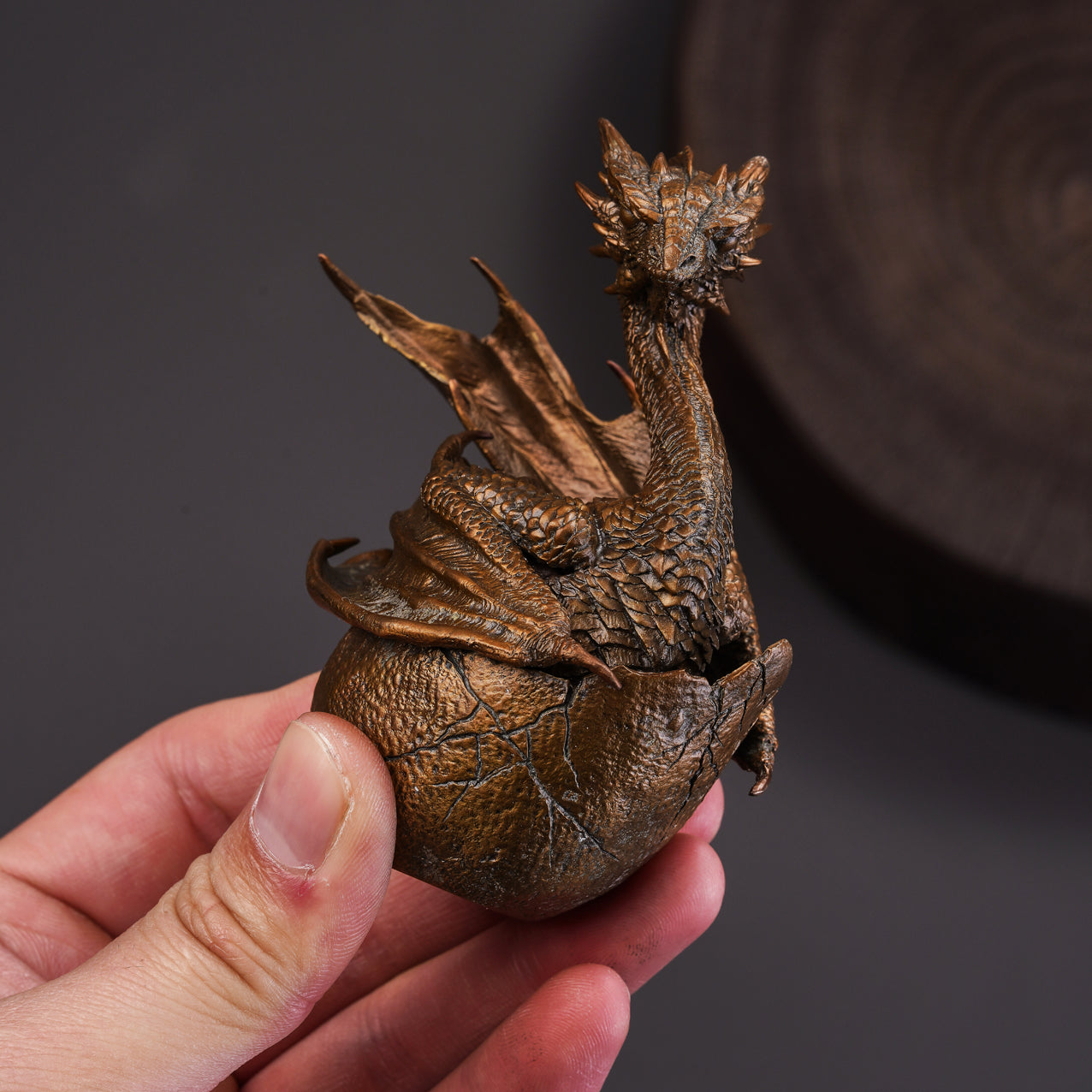 Hatchling Dragon Bronze Figurine