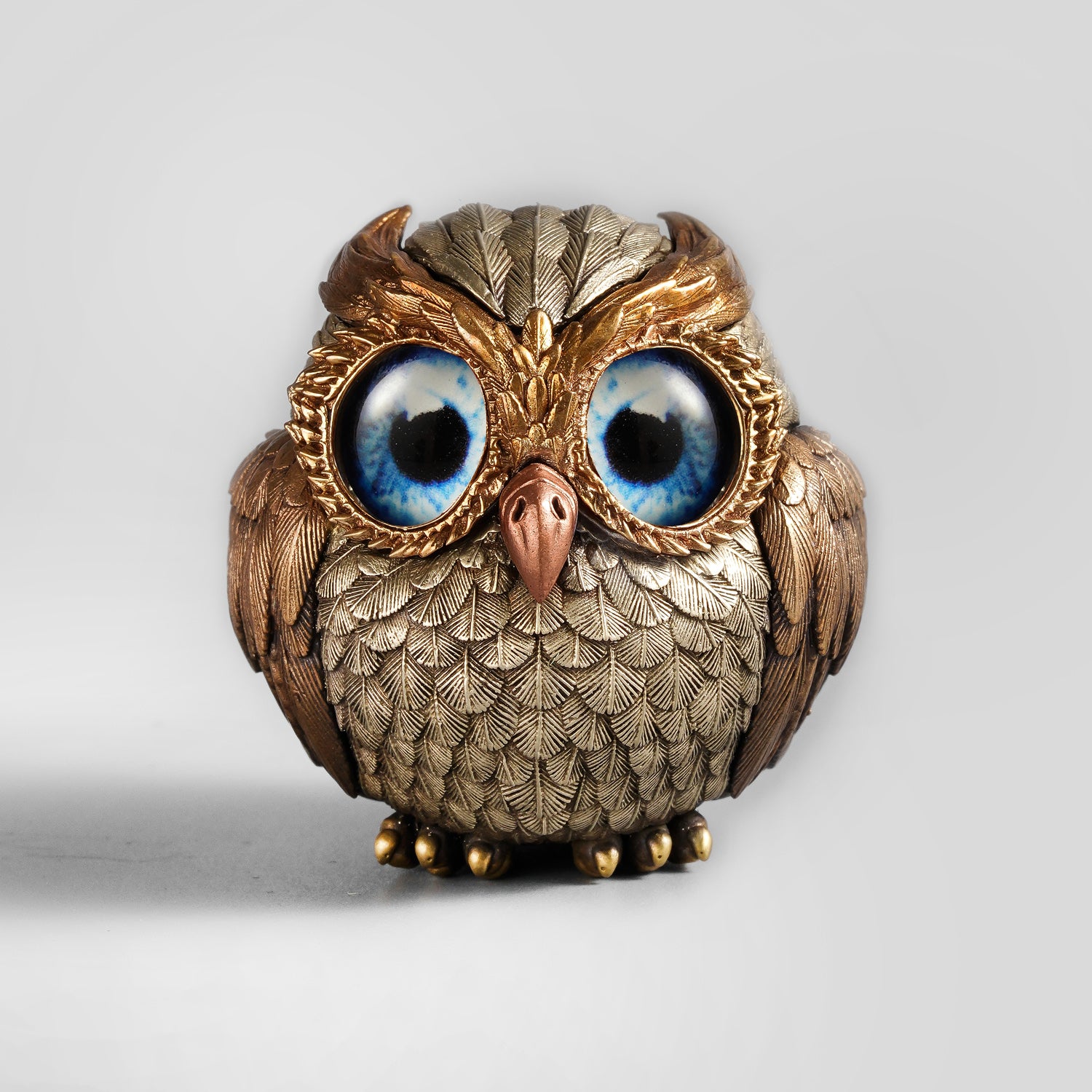 Bronze Owl Guardian Figurine