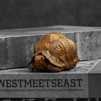 Leopard Tortoise Bronze Statue