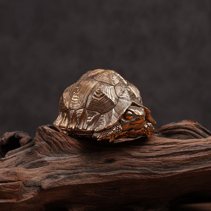 Leopard Tortoise Bronze Statue
