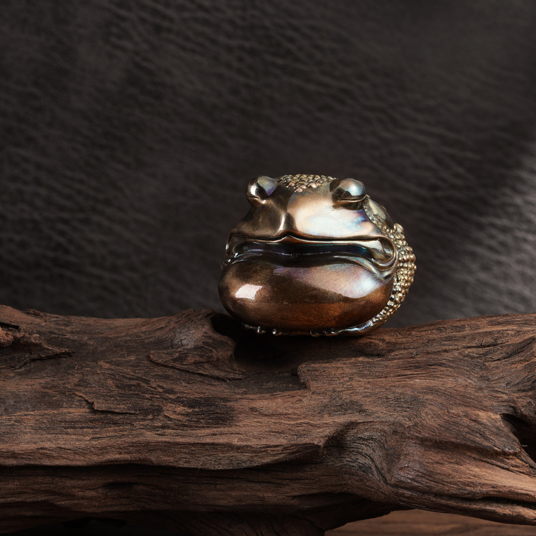 Wisdom Fortune Toad Figurine, Lucky Toad Statue