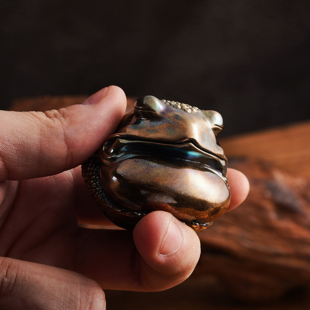 Wisdom Fortune Toad Figurine, Lucky Toad Statue