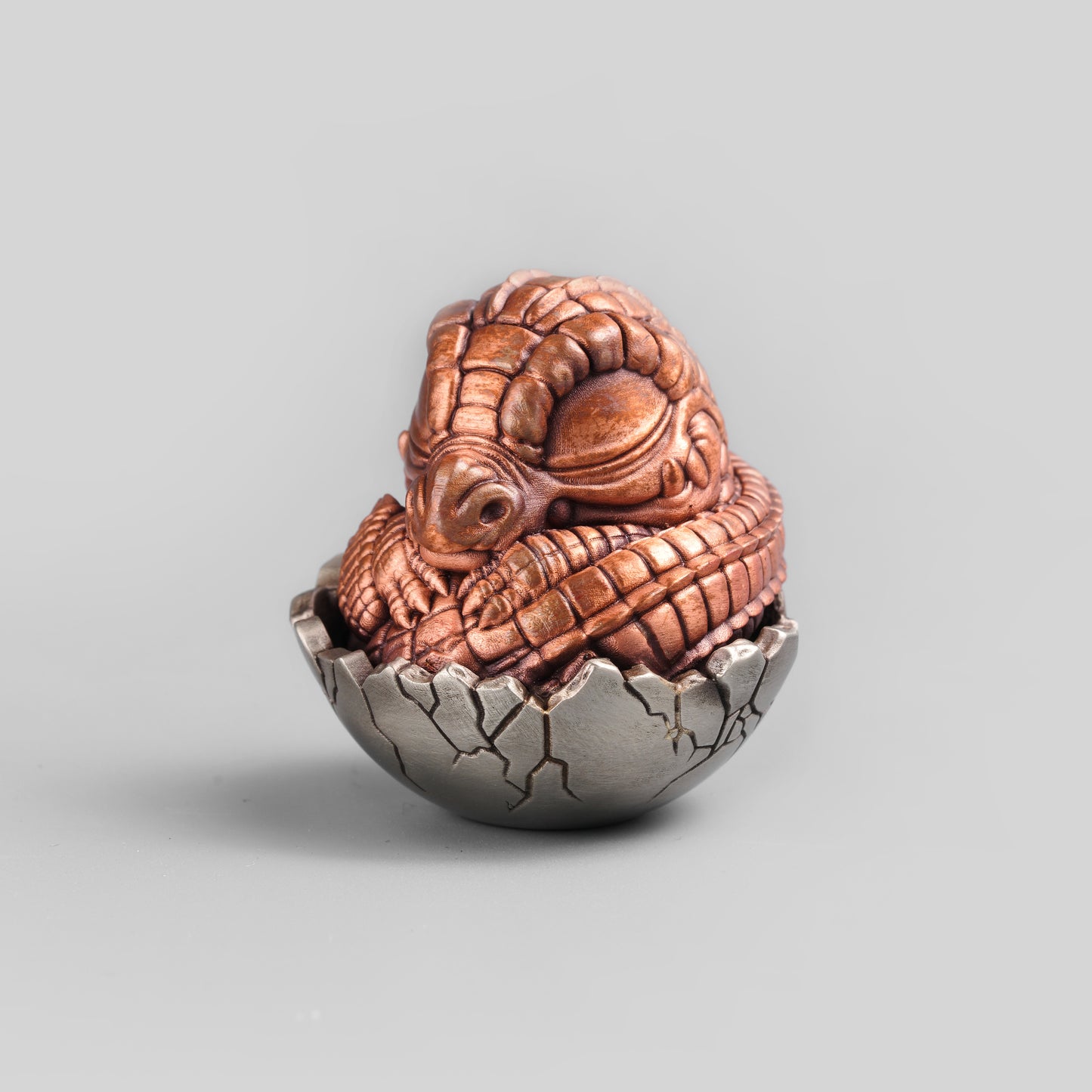 Bronze Baby Crocodile Egg Figurine