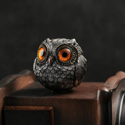 Bronze Wise Watcher Lucky Owl Figurine