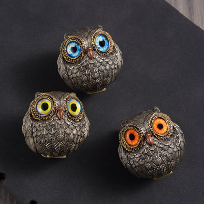 Bronze Wise Watcher Lucky Owl Figurine
