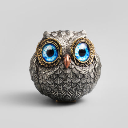 Bronze Wise Watcher Lucky Owl Figurine