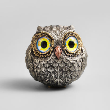 Bronze Wise Watcher Lucky Owl Figurine