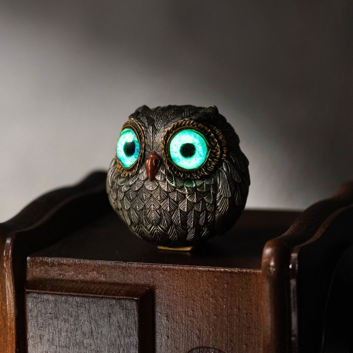 Bronze Wise Watcher Lucky Owl Figurine