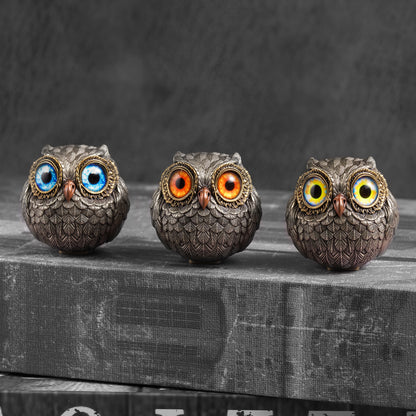 Bronze Wise Watcher Lucky Owl Figurine