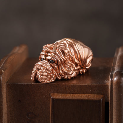 Shar Pei Dog Bronze Figurine