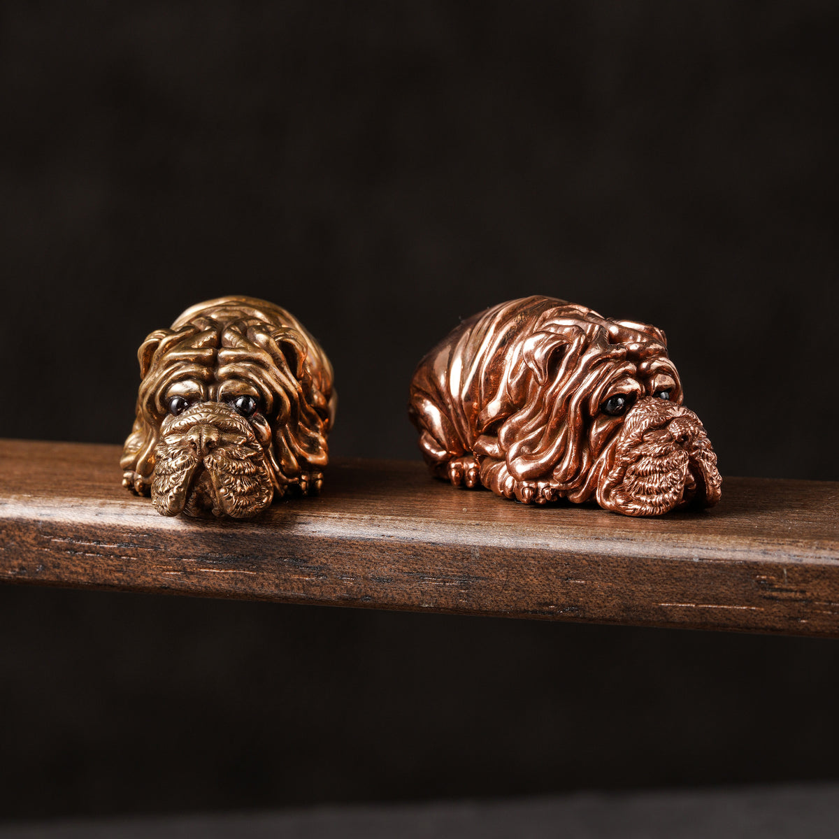 Shar Pei Dog Bronze Figurine