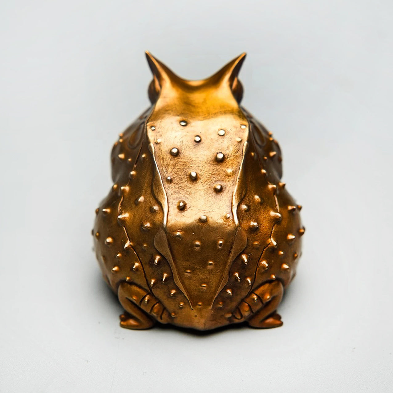 Horned Frog Bronze Figurine
