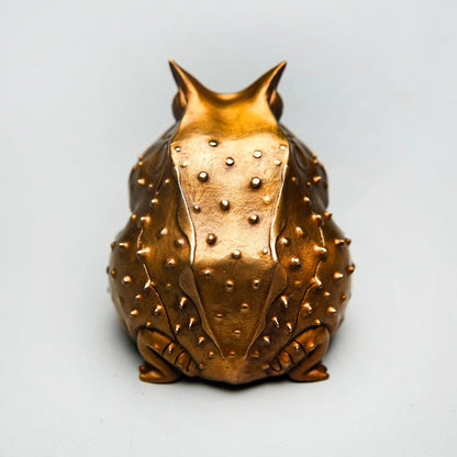 Horned Frog Bronze Figurine