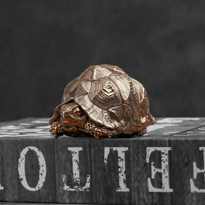 Leopard Tortoise Bronze Statue